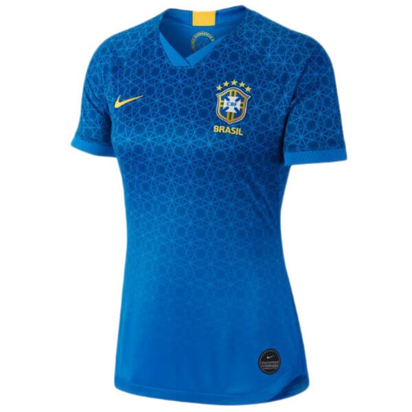 Camiseta Brasil 2ª Mujer 2019 Azul